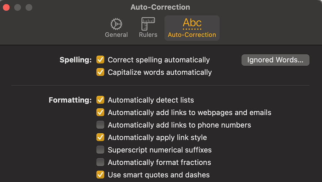 Pages Custom Text Replacements