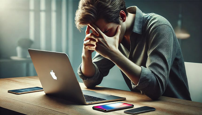 Universal Clipboard Issues A person stress